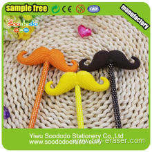 3D Wholesale Promotional Gift Mustache Toy Eraser